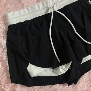 Free People Black and White Women's Shorts